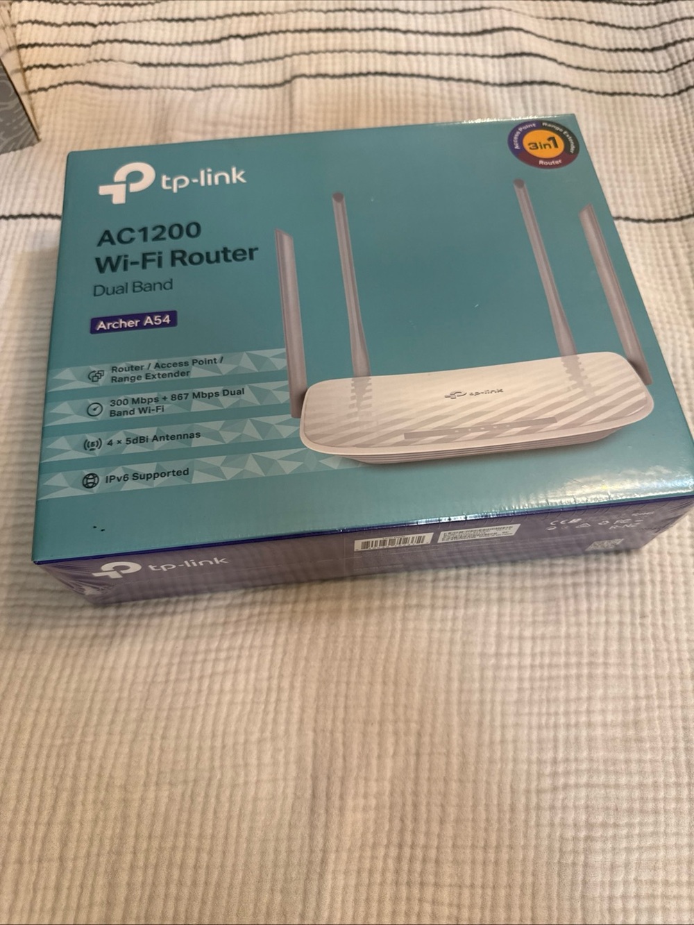 TP-Link AC1200 Archer A54 Dual-Band White Router (4 Antennas)